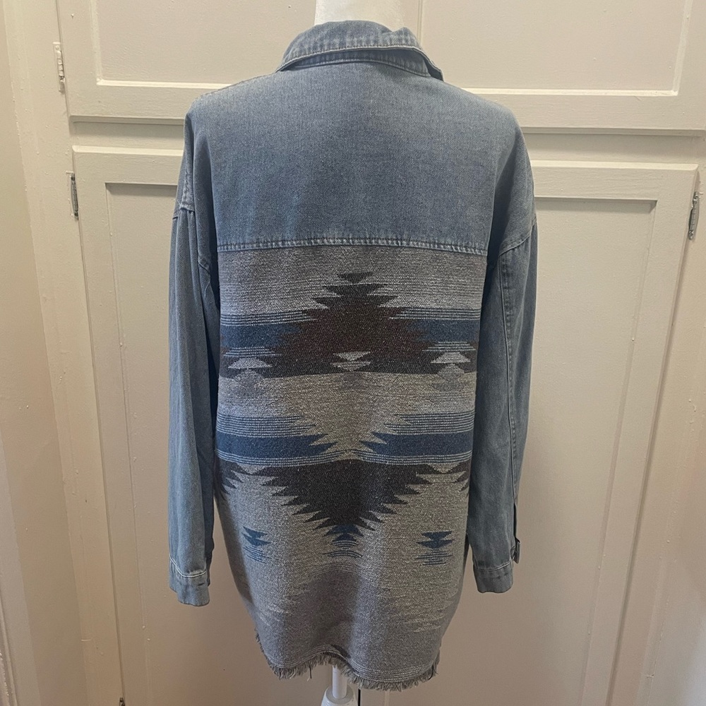 Denim Aztec Overshirt - Picture 4 of 5
